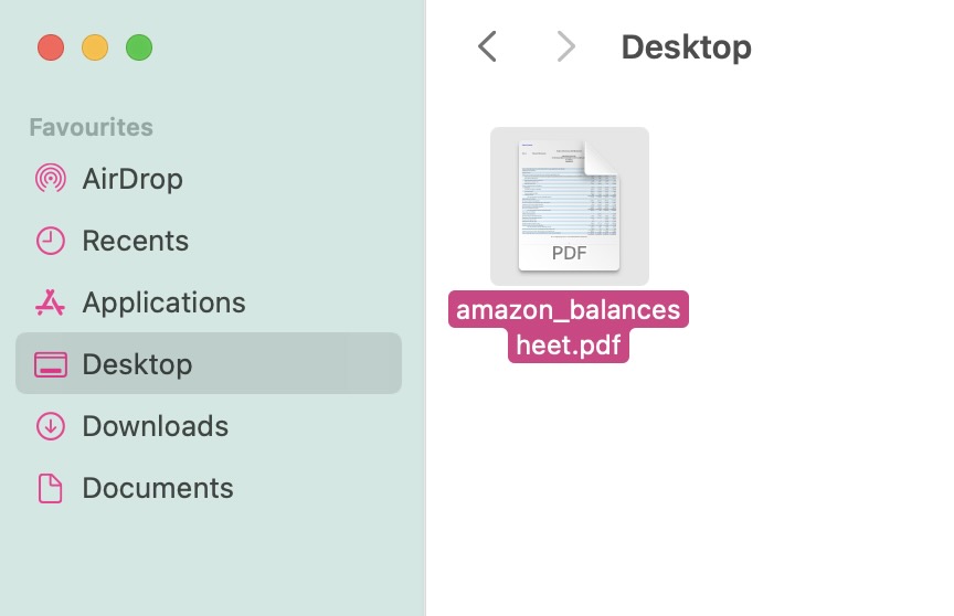 A MacOS file finder showing a PDF being selected.