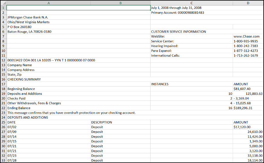 Convert Pdf Bank Statements To Csv Or Excel Free Pdftables