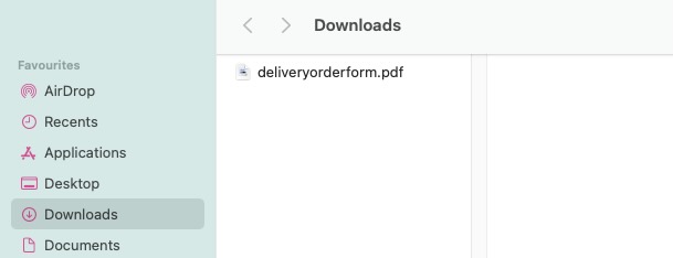 A MacOS file finder showing a PDF being selected.
