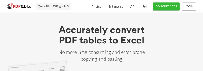 convert pdf table to excel